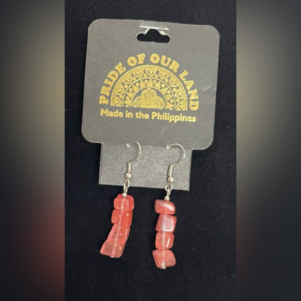 Coral Drop Earrings